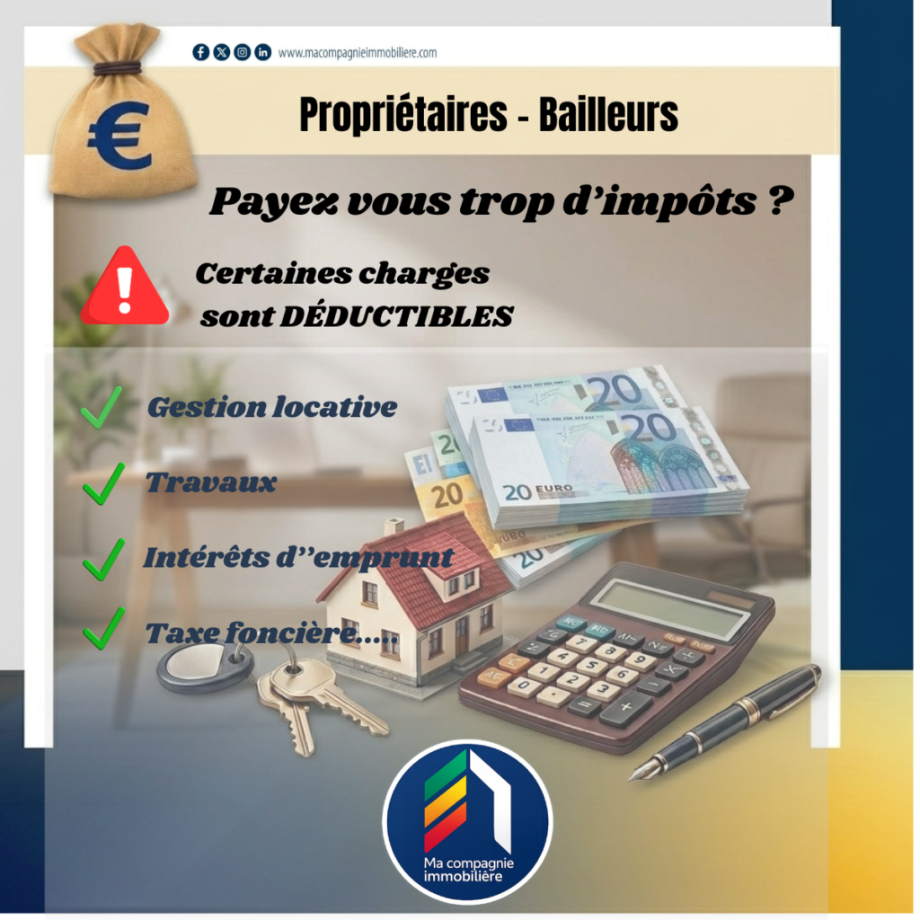 charges déductibles immobilier propriétaire bailleur