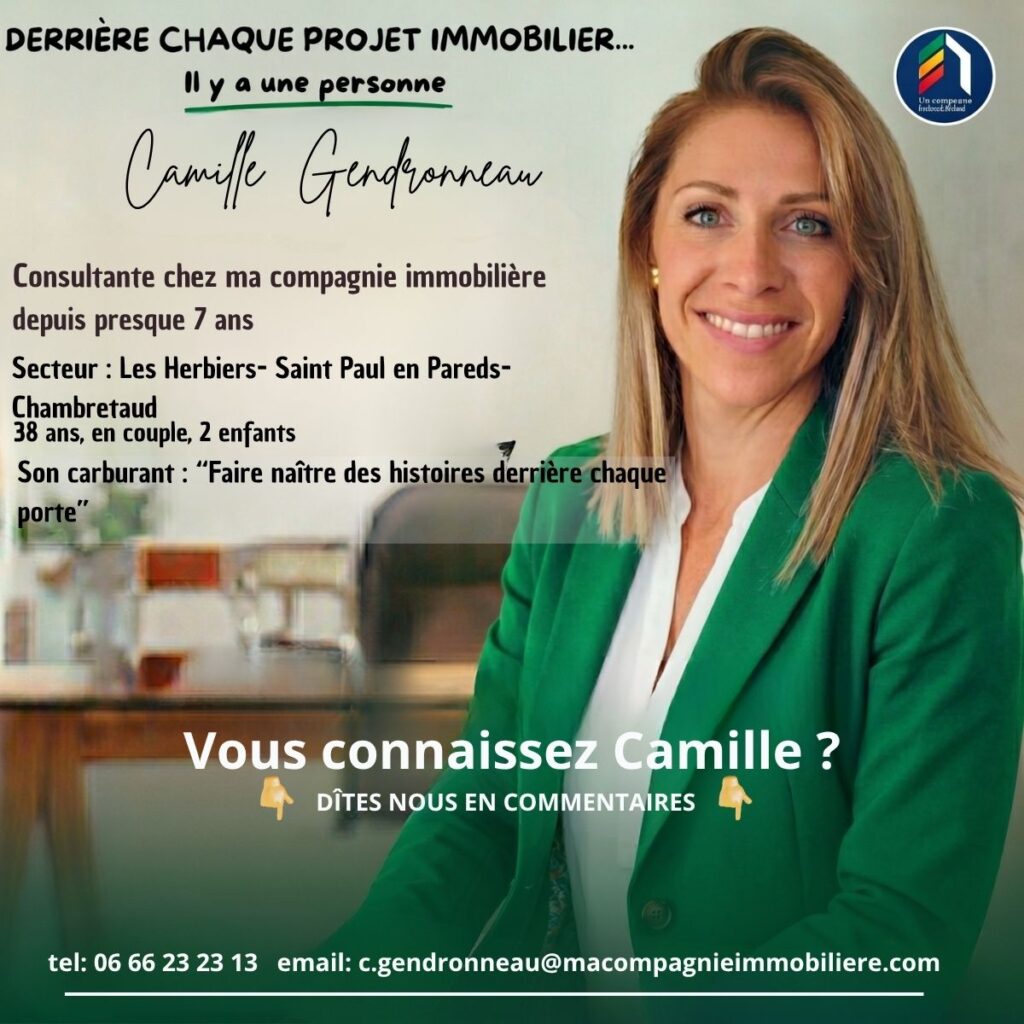 Camille Gendronneau consultante immobilier Les Herbiers Ma Compagnie Immobilière